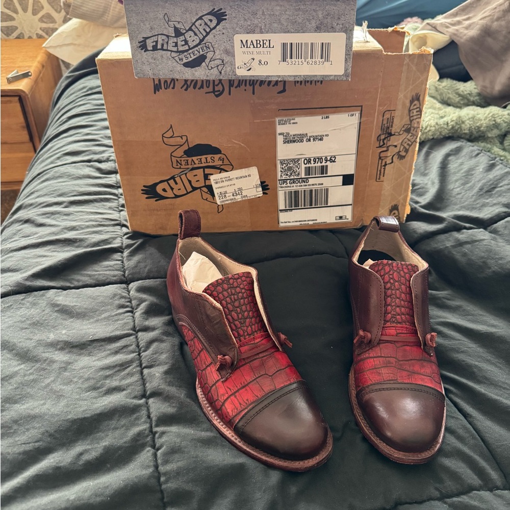 Freebird womans Red and Brown Shoes